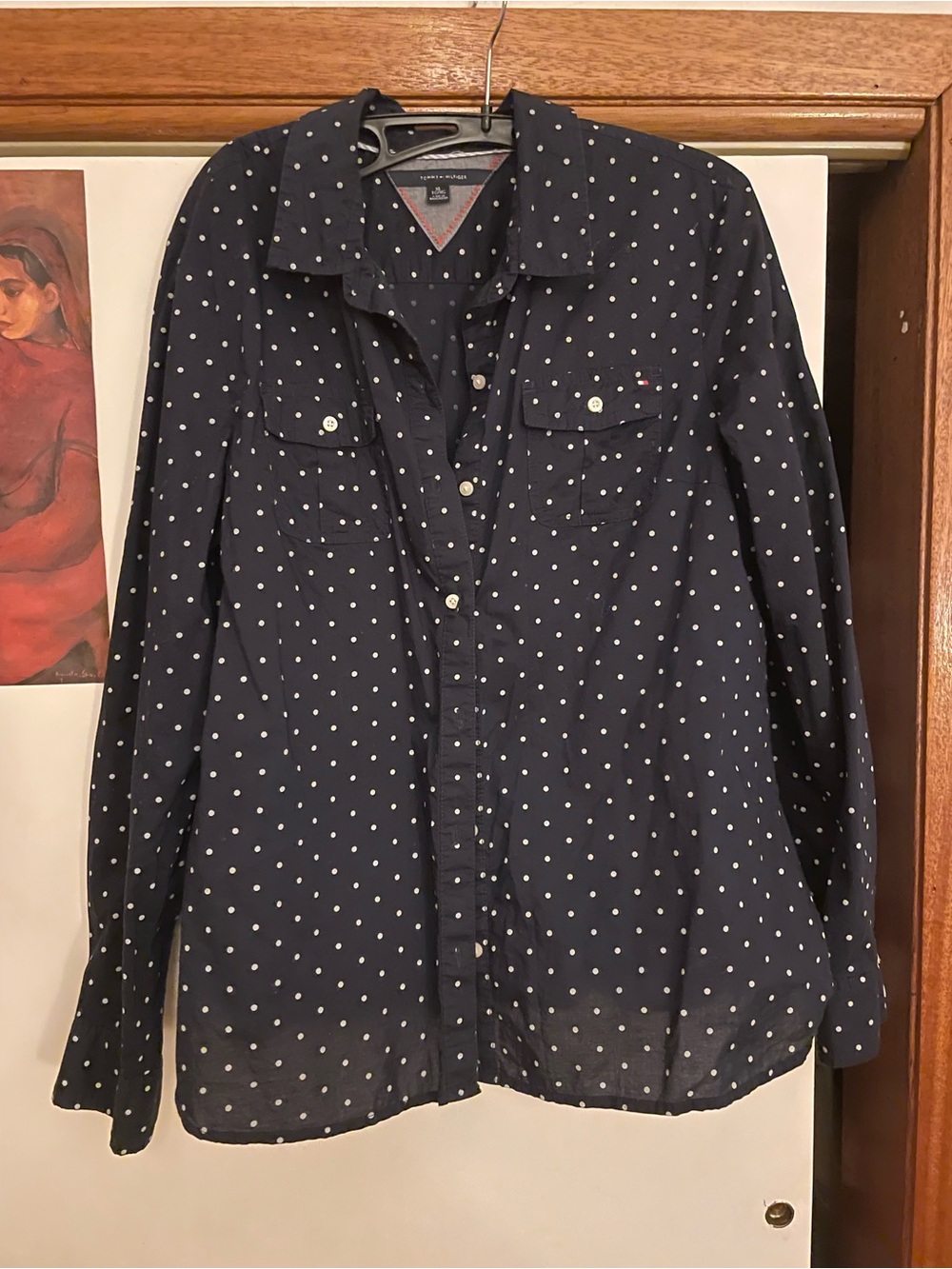 Polka dot button up blouse